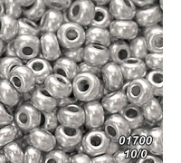 Бисер Preciosa №10/0 серебро (01700-10/0-1с) металлизированный 50 гр.