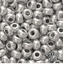 Бісер Preciosa №10/0 срібло (01700-10/0-1с) металізований 50 гр.
