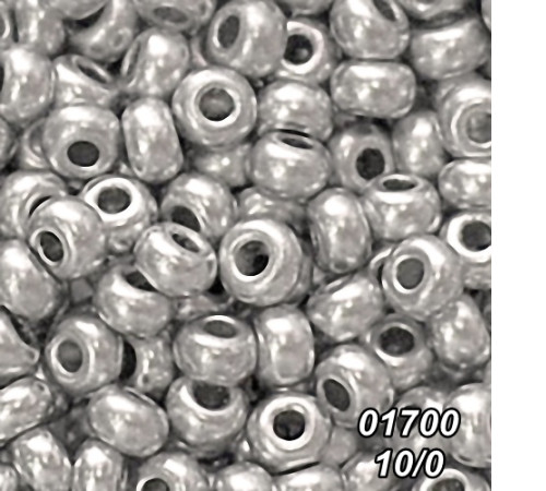 Бісер Preciosa №10/0 срібло (01700-10/0-1с) металізований 50 гр.