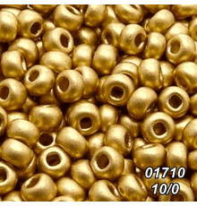 Бисер Preciosa №10/0 золото (01710-10/0-1с) металлик 50 гр.