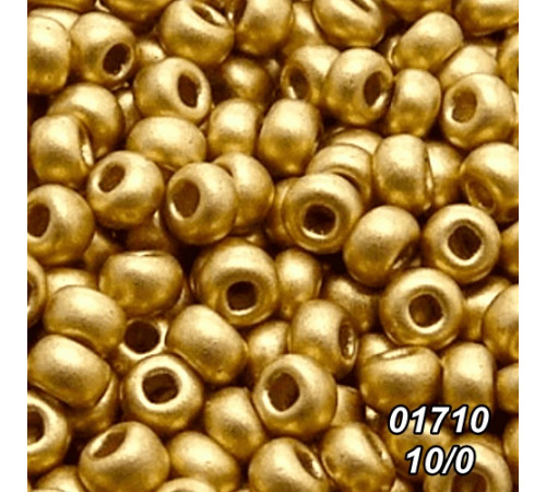 Бисер Preciosa №10/0 золото (01710-10/0-1с) металлик 50 гр.