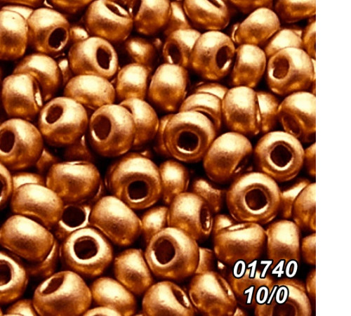 Бісер Preciosa 10/0 мідний (01740-10/0-1с) металік 50 гр.