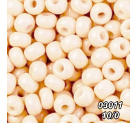 Бісер Preciosa 10/0 бежевий (03011-10/0-1с) натуральний 50 гр.