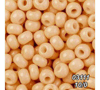 Бісер Preciosa 10/0 бежевий (03111-10/0-1с) натуральний 50 гр.