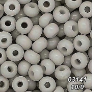 Бісер Preciosa 10/0 сірий (03141-10/0-1с) натуральний 50 гр.