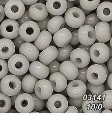 Бісер Preciosa 10/0 сірий (03141-10/0-1с) натуральний 50 гр.