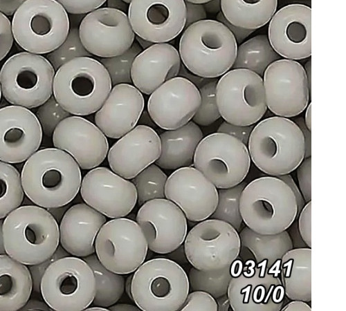 Бісер Preciosa 10/0 сірий (03141-10/0-1с) натуральний 50 гр.