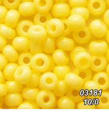 Бісер Preciosa 10/0 жовтий (03181-10/0-1с) натуральний 50 гр.