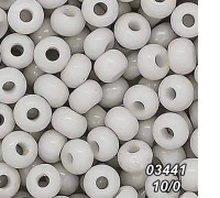 Бісер Preciosa 10/0 сірий (03441-10/0-1с) натуральний 50 гр.