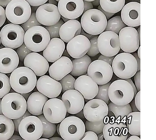 Бісер Preciosa 10/0 сірий (03441-10/0-1с) натуральний 50 гр.