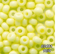 Бисер Preciosa 10/0 жёлтый (03481-10/0-1с) натуральный 50 гр.