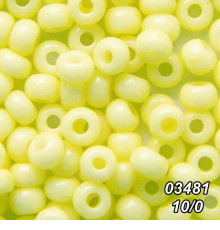 Бісер Preciosa 10/0 жовтий (03481-10/0-1с) натуральний 50 гр.