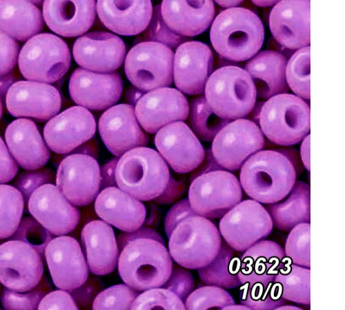 Бісер Preciosa 10/0 бузковий (03623-10/0-1с) натуральний 50 гр.