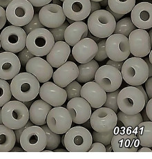 Бісер Preciosa 10/0 сірий (03641-10/0-1с) натуральний 50 гр.