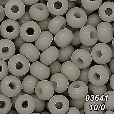 Бісер Preciosa 10/0 сірий (03641-10/0-1с) натуральний 50 гр.