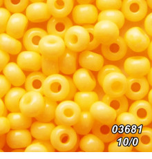 Бісер Preciosa 10/0 жовтий (03681-10/0-1с) натуральний 50 гр.