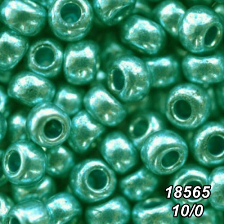 Бісер Preciosa 10/0 бірюзовий (18565-10/0-2с) металізований 50 гр.