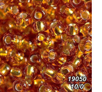 Бисер Preciosa 10/0 коричневый (19050-10/0-1с) прокрашенный серебром 50 гр.