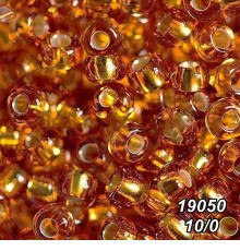 Бісер Preciosa 10/0 коричневий (19050-10/0-1с) профарбований сріблом 50 гр.