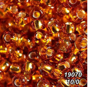 Бисер Preciosa 10/0 коричневый (19070-10/0-1с) прокрашенный серебром 50 гр.