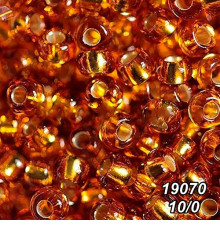 Бісер Preciosa 10/0 коричневий (19070-10/0-1с) профарбований сріблом 50 гр.