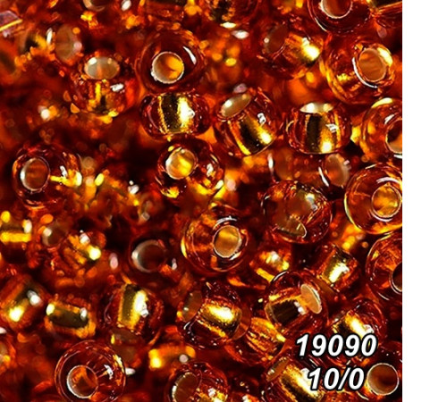 Бісер Preciosa 10/0 коричневий (19090-10/0-1с) профарбований сріблом 50 гр.