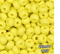 Бісер Preciosa 10/0 жовтий (22m01-10/0-1с) матовий  50 гр.