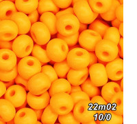 Бісер Preciosa 10/0 помаранчевий (22m02-10/0-1с) матовий  50 гр.