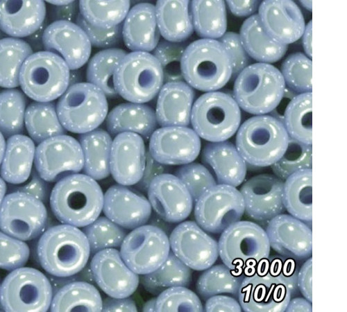 Бісер Preciosa 10/0 блакитний (38000-10/0-2с) перлинний 50 гр.