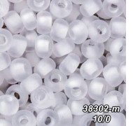 Бисер Preciosa 10/0 белый (38302-m-10/0-1с) матовый, прокрашенный 50 гр.