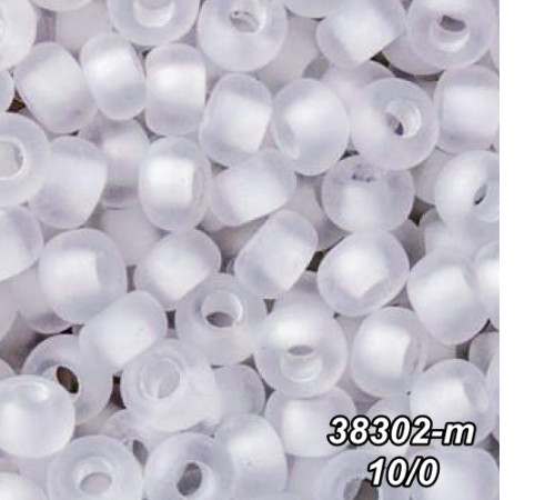 Бісер Preciosa 10/0 білий (38302-m-10/0-1с) матовий, профарбований 50 гр.