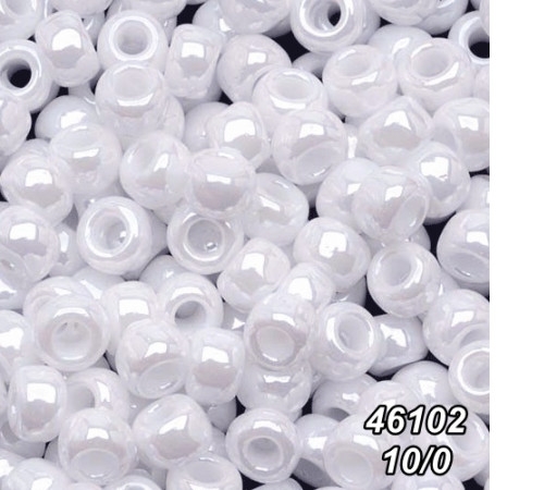 Бісер Preciosa 10/0 білий (46102-10/0-1с) перлинний 50 гр.