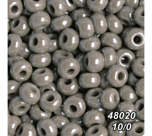 Бісер Preciosa 10/0 сірий (48020-10/0-1с) перлинний 50 гр. Бісер Preciosa 10/0 сірий (48020-10/0-1с) перлинний 50 гр.