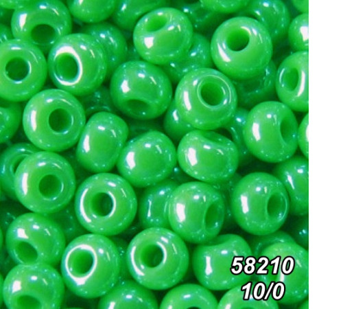 Бісер Preciosa 10/0 зелений (58210-10/0-1с) перлинний 50 гр.