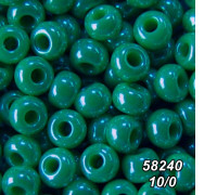 Бісер Preciosa 10/0 зелений (58240-10/0-1с) перлинний 50 гр.