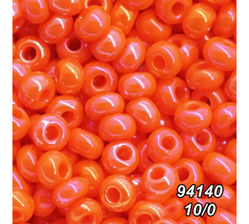 Бісер Preciosa 10/0 помаранчевий (94140-10/0-1с) перлинний, райдужний 50 гр.