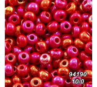 Бісер Preciosa 10/0 червоний (94190-10/0-1с) перлинний, райдужний 50 гр.
