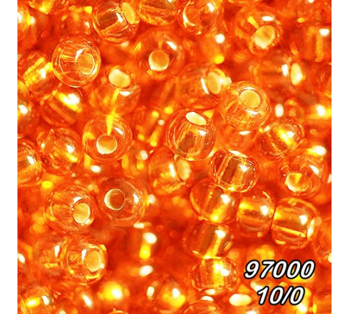 Бісер Preciosa 10/0 помаранчевий (97000-10/0-1с) профарбований сріблом 50 гр. Бісер Preciosa 10/0 помаранчевий (97000-10/0-1с) профарбований сріблом 50 гр.