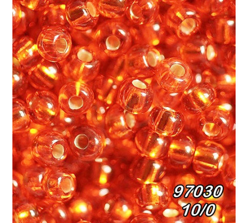 Бісер Preciosa 10/0 помаранчевий (97030-10/0-1с) профарбований сріблом 50 гр. Бісер Preciosa 10/0 помаранчевий (97030-10/0-1с) профарбований сріблом 50 гр.