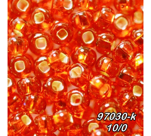 Бісер Preciosa 10/0 помаранчевий (97030-k-10/0-2с) профарбований сріблом 50 гр. Бісер Preciosa 10/0 помаранчевий (97030-k-10/0-2с) профарбований сріблом 50 гр.