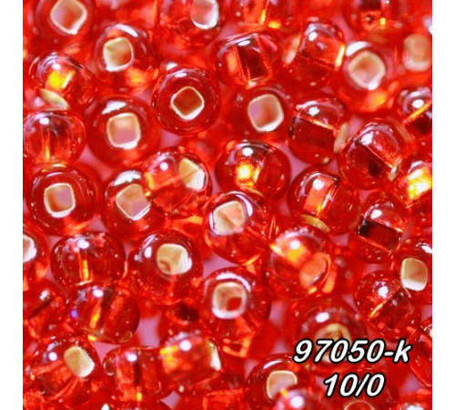 Бісер Preciosa 10/0 червоний (97050-k-10/0-2с) профарбований сріблом 50 гр. Бісер Preciosa 10/0 червоний (97050-k-10/0-2с) профарбований сріблом 50 гр.