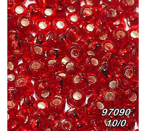 Бісер Preciosa 10/0 червоний (97090-10/0-1с) профарбований сріблом 50 гр. Бісер Preciosa 10/0 червоний (97090-10/0-1с) профарбований сріблом 50 гр.