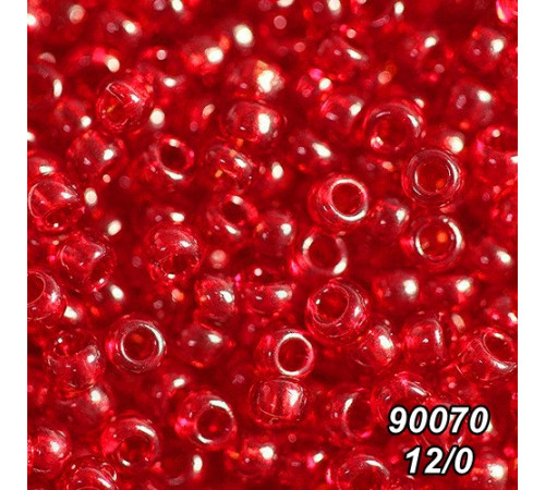 Бісер Preciosa 12/0 червоний (90070-12/0-1с) прозорий 50 гр. Бісер Preciosa 12/0 червоний (90070-12/0-1с) прозорий 50 гр.
