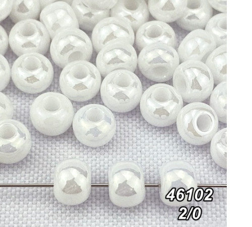 Бісер Preciosa 2/0 білий (46102-2/0-1с) перлинний 50 гр.