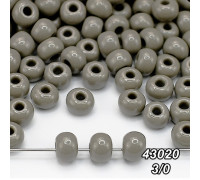 Бисер Preciosa 3/0 серый (43020-3/0-1с) натуральный 50 гр.