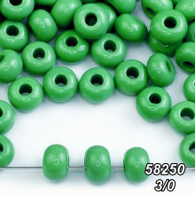Бісер Preciosa 10/0 зелений (58250-3/0-1с) перлинний 50 гр.