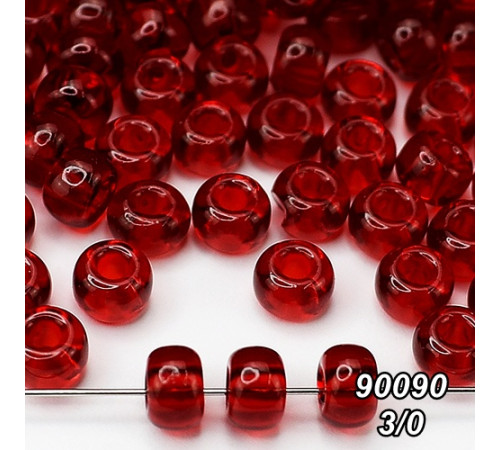 Бісер Preciosa 3/0 червоний (90090-3/0-1с) прозорий 50 гр. Бісер Preciosa 3/0 червоний (90090-3/0-1с) прозорий 50 гр.