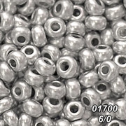 Бісер Preciosa 6/0 срібло (01700-6/0-1с) металізований 50 гр.