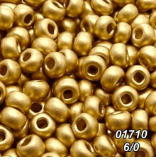 Бісер Preciosa 6/0 золото (01710-6/0-1с) металік 50 гр.