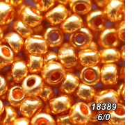 Бисер Preciosa 6/0 золотой (18389-6/0-1с) металлизированный 50 гр.